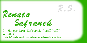 renato safranek business card